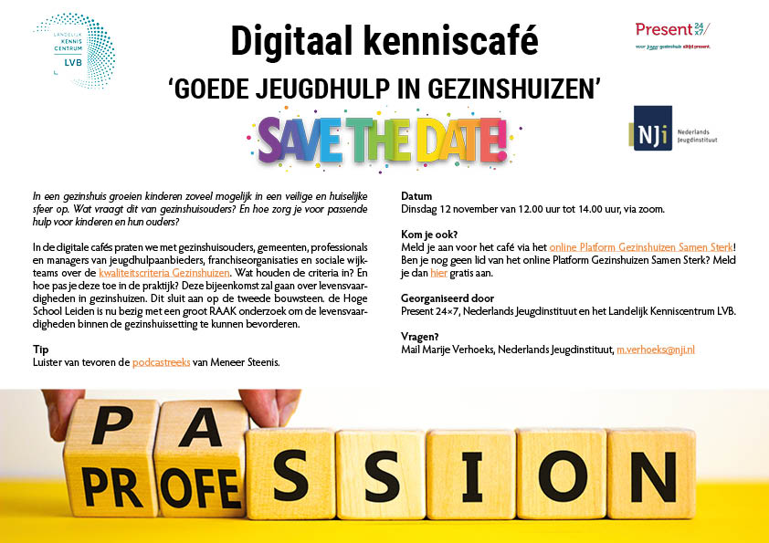 Digitaal Kenniscafé 'Goede Jeugdhulp in Gezinshuizen
